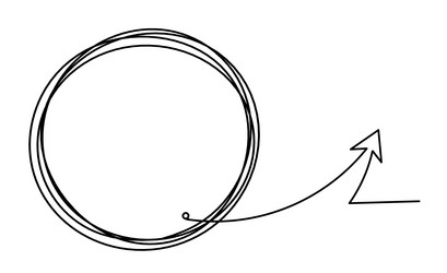 rectangle with arrow as line drawing on white