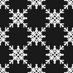 Seamless pattern of geometric snowflake square vector