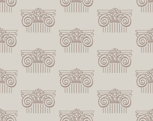 classical design with ancient ionic order columns vector