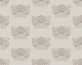 classical design with ancient ionic order columns vector