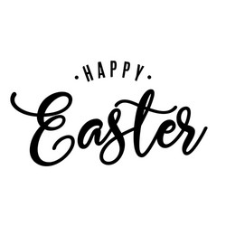 Happy easter hand drawn calligraphy design vector