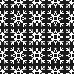 Seamless pattern of geometric snowflake square vector