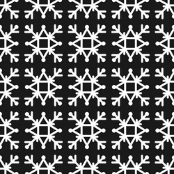 Seamless pattern of geometric snowflake square vector