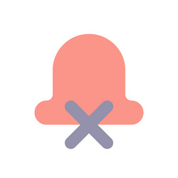 silent notifications flat color ui icon vector image