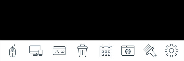 user interface line icons linear set quality vector image