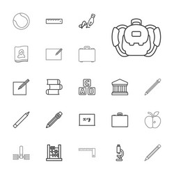 22 school icons vector