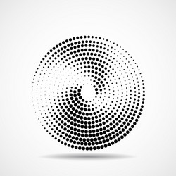 Abstract dotted circles dots in circular form vector