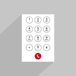 Abstract flat user interface keypad vector