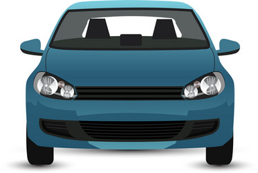 White and blue car Royalty Free Vector Image - VectorStock