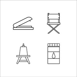 design and studio simple linear icon setsimple vector image