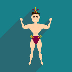 Flat web icon with long shadow dancer man vector