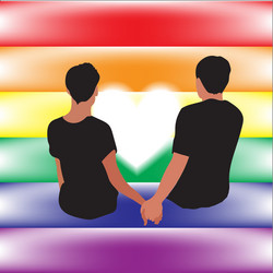 Gay love relationship vector