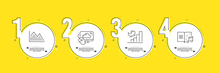 growth chart investment graph and cloud computing vector image