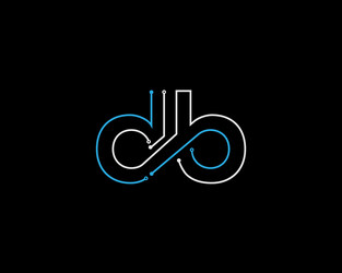 Abstract letter bd db unique logo design Vector Image