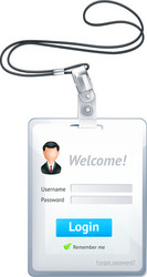 log in form vertical vector image