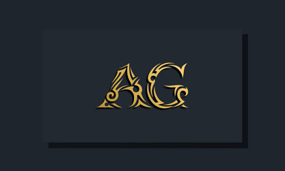 Initial letters ag monogram logo design bundle Vector Image