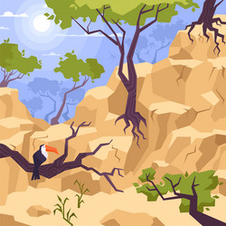 Jungle landscape background Royalty Free Vector Image