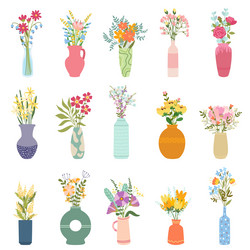 Elegant Flower Bouquet in Vase Vector Image