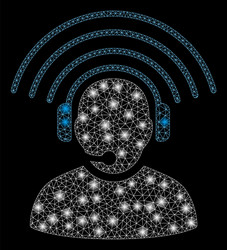 Flare mesh wire frame operator radio signal vector