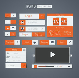 flat web design elements vector image