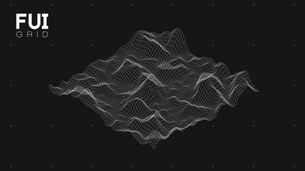 fui gui 3d landscape scan grid abstract vector