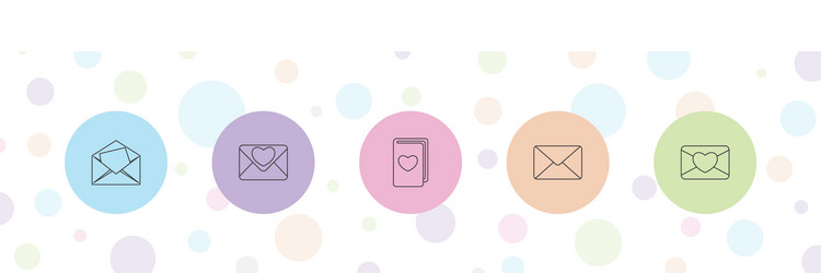 5 email icons vector