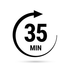 isolated with timer vector image