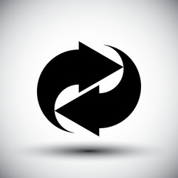 reload refresh arrows loop simple single color vector image