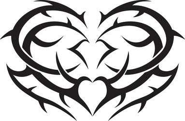 Tribal Heart Tattoo Vector Image