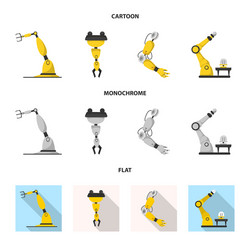 design of robot and factory icon vector image