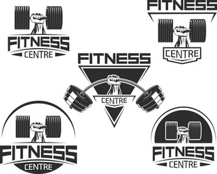 Fitness & Strength Icons Vector Image