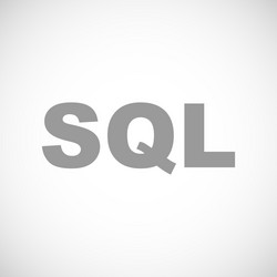 Sql black icon vector