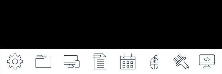 user interface line icons linear set quality vector image