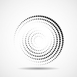 abstract dotted circles dots in circular form vector image