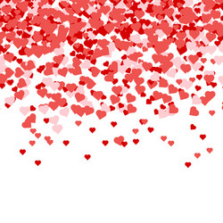 heart confetti of valentines petals falling Vector Image