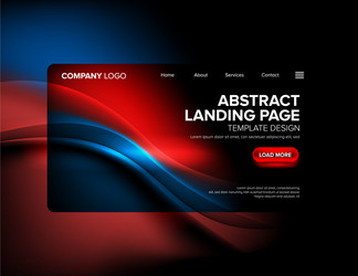 Landing page template design vector