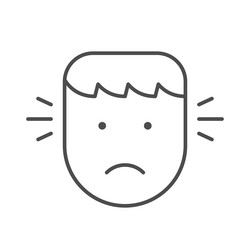 Upset person line outline icon vector