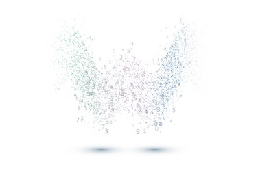 Abstract data flow background vector