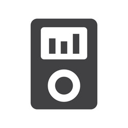 Music player icon vector