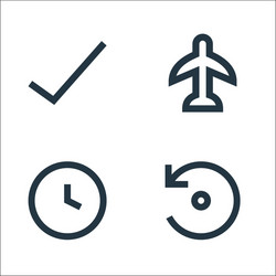 user interface line icons linear set quality vector image