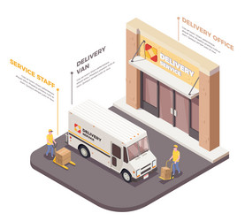 Worldwide logistics isometric flowchart Royalty Free Vector