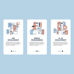 Mobile programming ui ux development and app vector