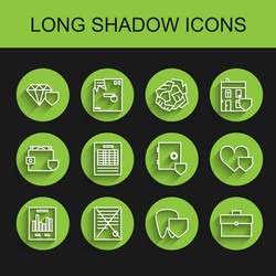 set line document with graph chart delete file vector image