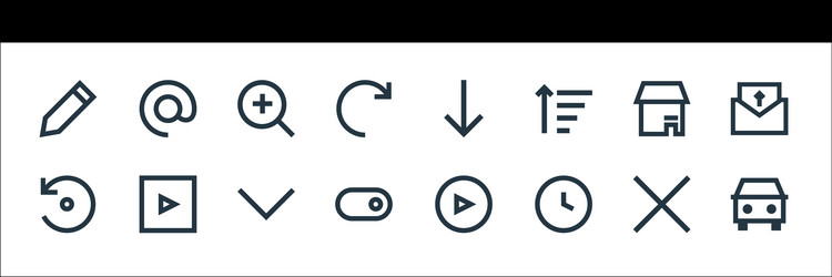 User interface line icons linear set quality vector