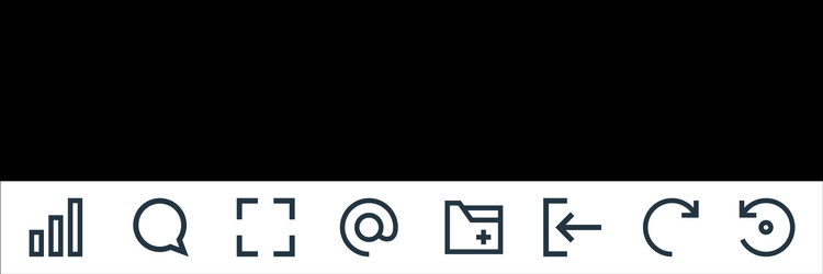 user interface line icons linear set quality vector image