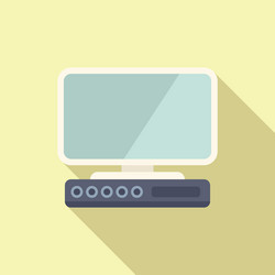 computer monitor display showing blank screen vector image