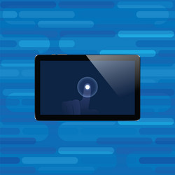 digital tablet with shiny sensor screen touch vector image