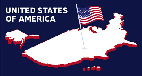 isometric national flag usa american vector