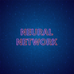 neural networks on a digital background vector image