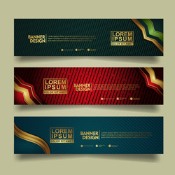 set banner template design with luxury vector